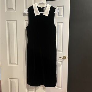 Anthropologie Mise en Scene by Ruffian Black velvet collared dress vintage 2009